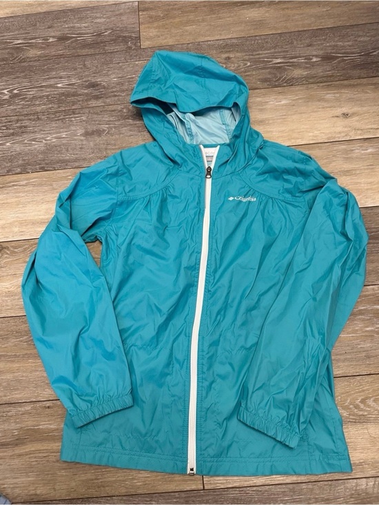 Columbia Other - Columbia Youth Hooded Teal Green Windbreaker Jacket